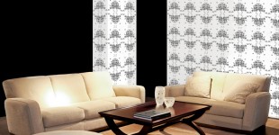 installazione in carta da parati del pattern "moon WALL"